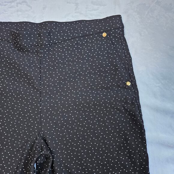 Anne Klein Black White Polka Dot Career Wear Pants Dressy Size 8 Business - Picture 7 of 10